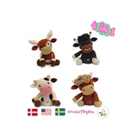 VIRKMÖNSTER Rosalita & CO • Bundle pack • Höglandsko • Tjur • Texas Longhorn • amigurumi virkbeskrivning • crochetbykim • PDF
