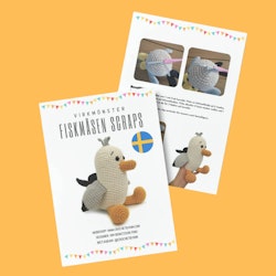VIRKMÖNSTER Fiskmåsen Scraps • Fågel Fiskmås • amigurumi virkbeskrivning • crochetbykim • PDF
