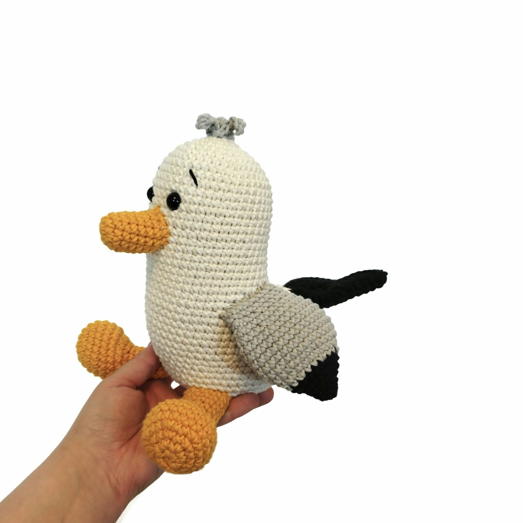 VIRKMÖNSTER Fiskmåsen Scraps • Fågel Fiskmås • amigurumi virkbeskrivning • crochetbykim • PDF