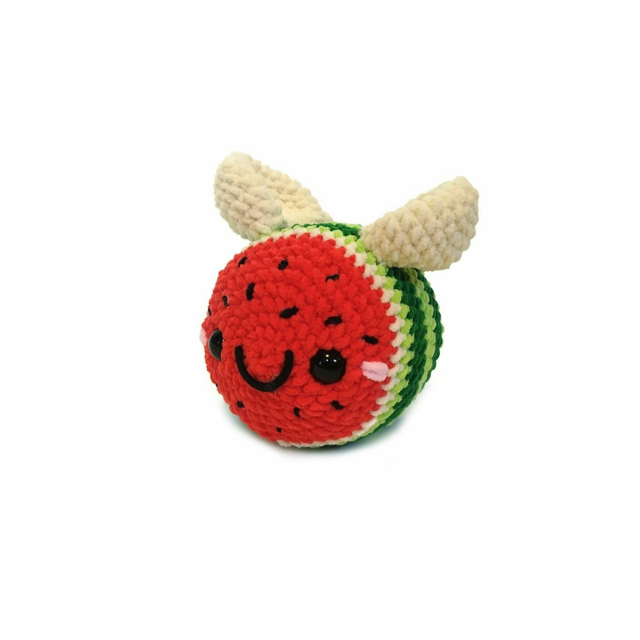 DIY Kit Jelly Bi Vattenmelon• Virkset gosedjur • Skapa ditt eget bi • Crochetbykim