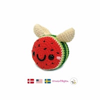 DIY Kit Jelly Bi Vattenmelon• Virkset gosedjur • Skapa ditt eget bi • Crochetbykim