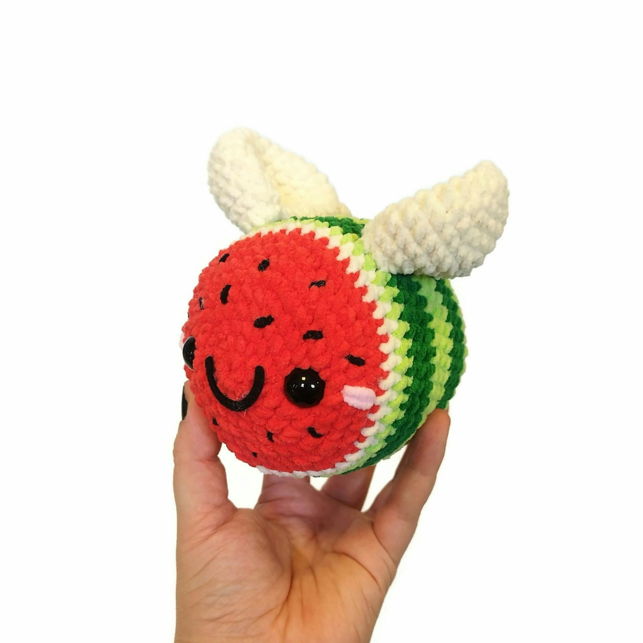 DIY Kit Jelly Bi Vattenmelon• Virkset gosedjur • Skapa ditt eget bi • Crochetbykim