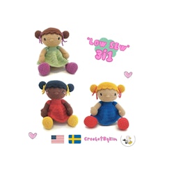 VIRKMÖNSTER EVY • Docka • amigurumi virkbeskrivning • crochetbykim • PDF