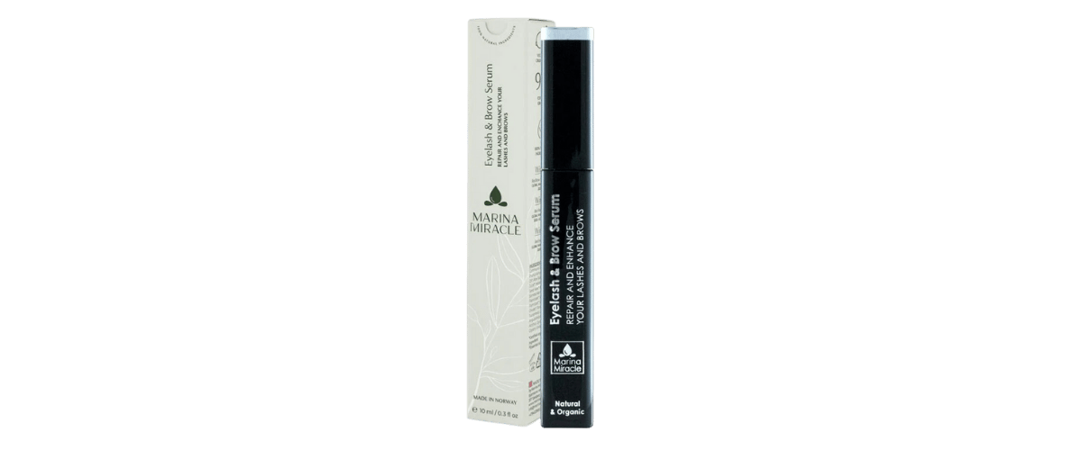 Naturlig vippe- og brynserum med argan og castor som stimulerer hårvekst og gir fyldigere vipper og bryn.