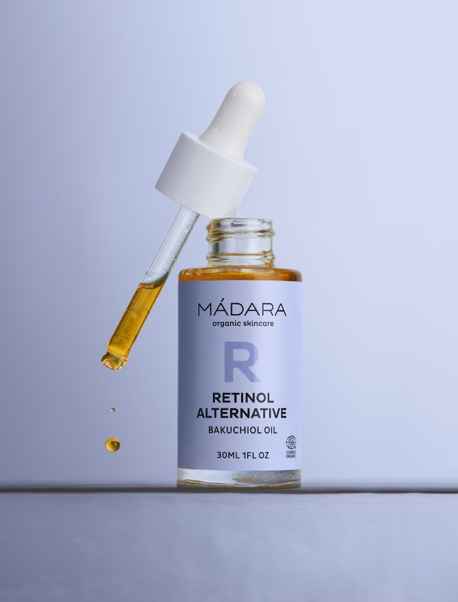 Madara Retinol Alternative Bakuchiol Oil – naturlig ansiktsolje med anti-aging effekt, reduserer rynker og gir næring til alle hudtyper.