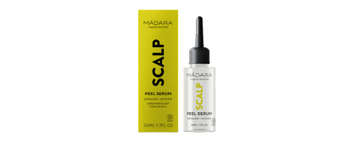 Madara Scalp Peel Serum – eksklusivt peelserum med melkesyre for rens og velvære i hodebunnen. ECOCERT-sertifisert, limited edition.