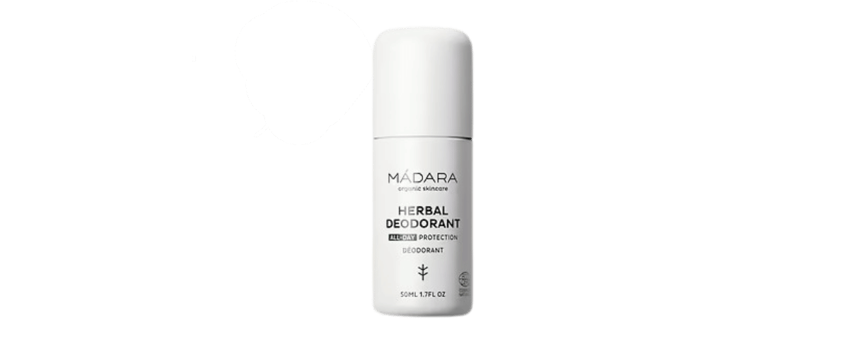 Madara Herbal Deodorant – naturlig og vegansk deodorant med salvie og mineraler som gir effektiv, langvarig friskhet uten flekker.