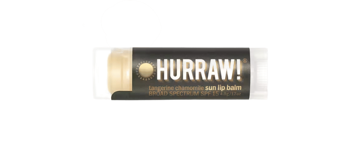 Hurraw! Sun Lip Balm SPF 15 – økologisk, vegansk leppepomade med sinkoksid for naturlig solbeskyttelse og fuktighet.