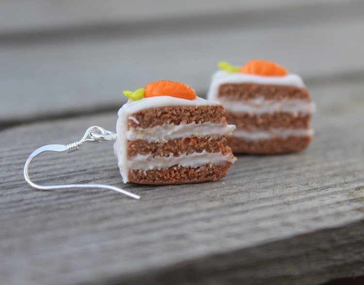 Earrings, Carrot Cake