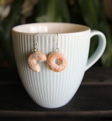 Earrings, sugar donuts