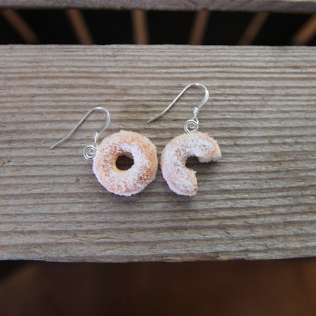 Earrings, sugar donuts