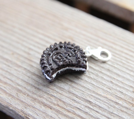 Necklace pendant. Biscuits, oreo inspired