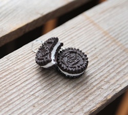 Earrings. Biscuits, oreo inspired