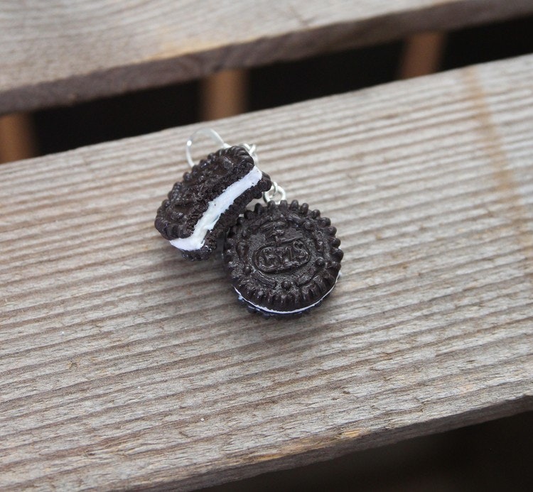 Örhängen. Kex, oreo inspirerade