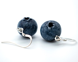 Earrings, blueberry