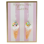 Earrings, Soft Ice Cream with Caramel Sprinkles