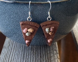 Earrings, Easter cookies with chocolate eggs