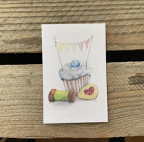 Small Greeting Card, "Hooray"