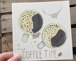 Large Greeting Card, "Coffee"