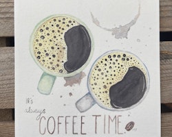 Stort Gratulationskort, "Coffee"