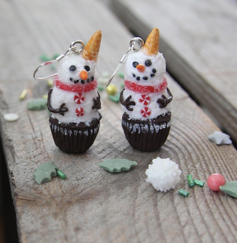 Örhängen, snögubbecupcakes ⛄️