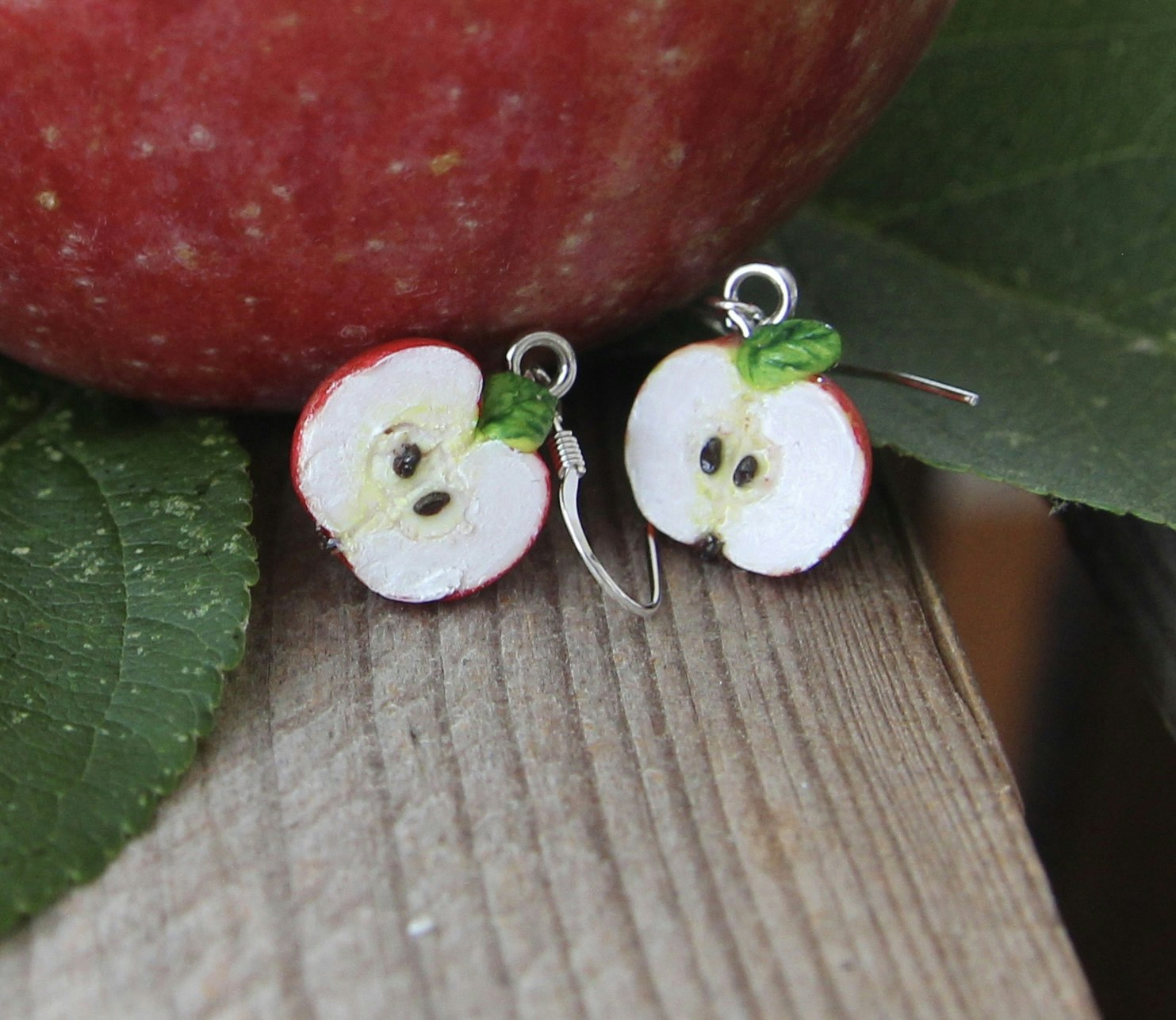 Earrings, Apples