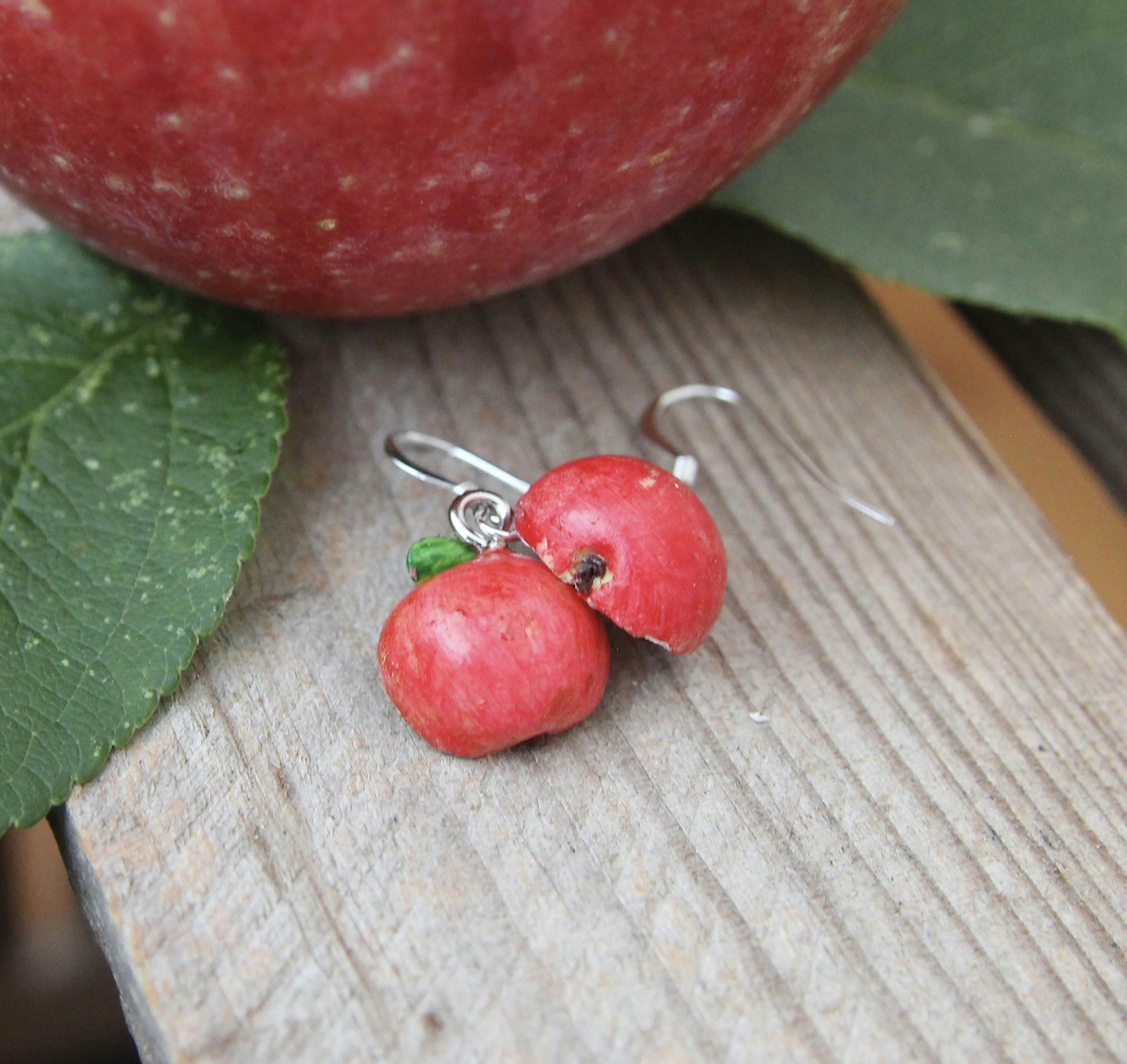 Earrings, Apples