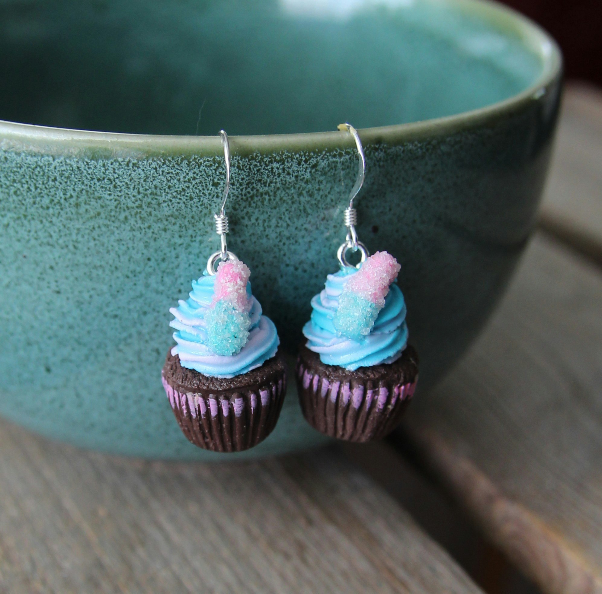 Örhängen, chokladcupcakes med bubblizz