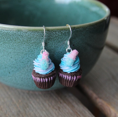 Örhängen, chokladcupcakes med bubblizz