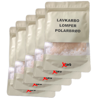 5 stk Lavkarbo Lomper/Polarbrød bakemix