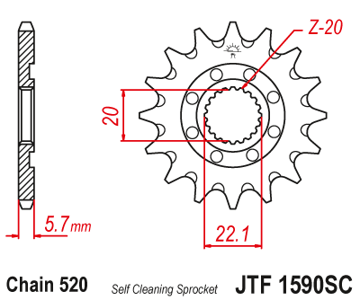 Framdrev Yamaha yz85-yzf450