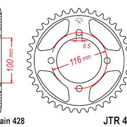 Bakdrev JT Kawasaki KX85 428