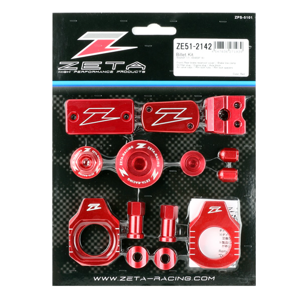 ZETA Billet Kit KX250F 17-20, KX450F 16-18, Röd
