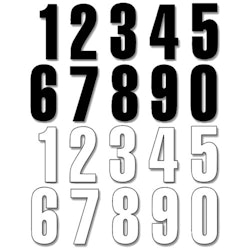 Siffror lösa vita 10 cm