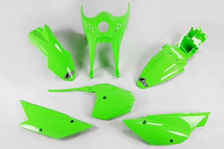 Plastkit Kawasaki KLX 110  UFO Grön/Vit /Svart