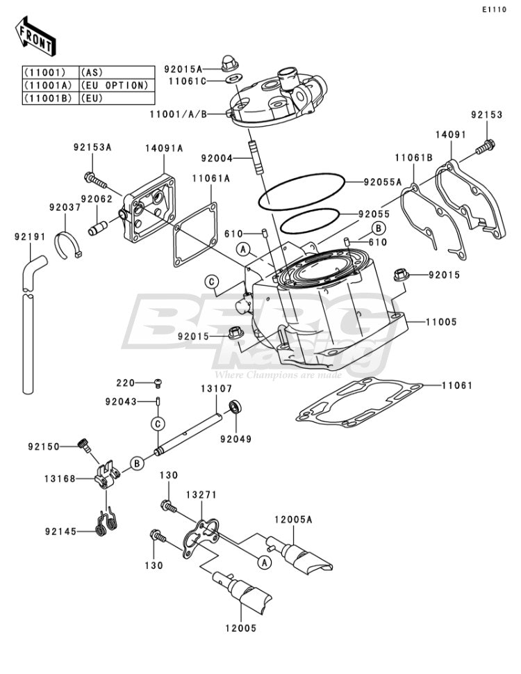 VALVE-EXHAUST,LH KX125