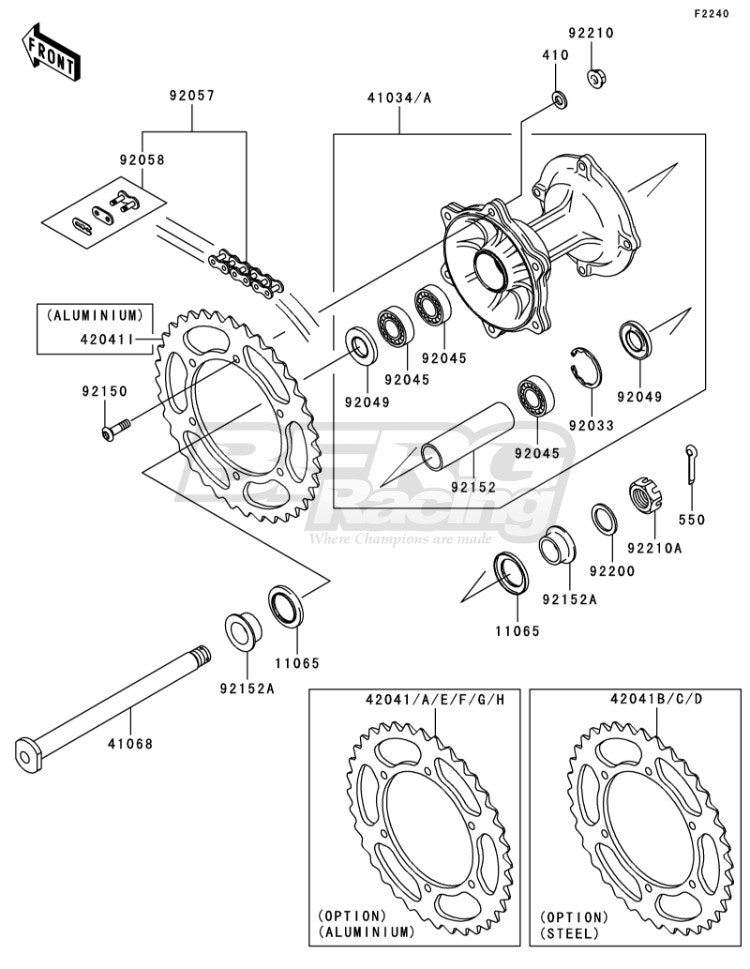 SPROCKET-HUB,47T ,AL