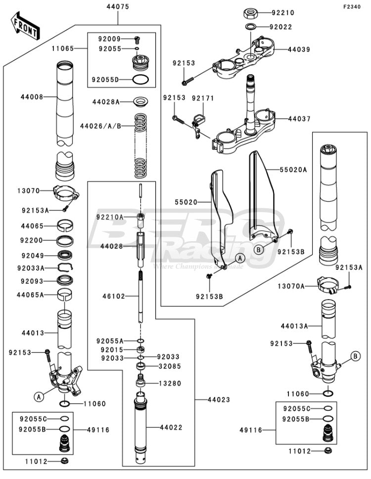 PIPE-FORK INNER,RH