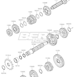 SHAFT-TRANSMISSION INPUT,13T