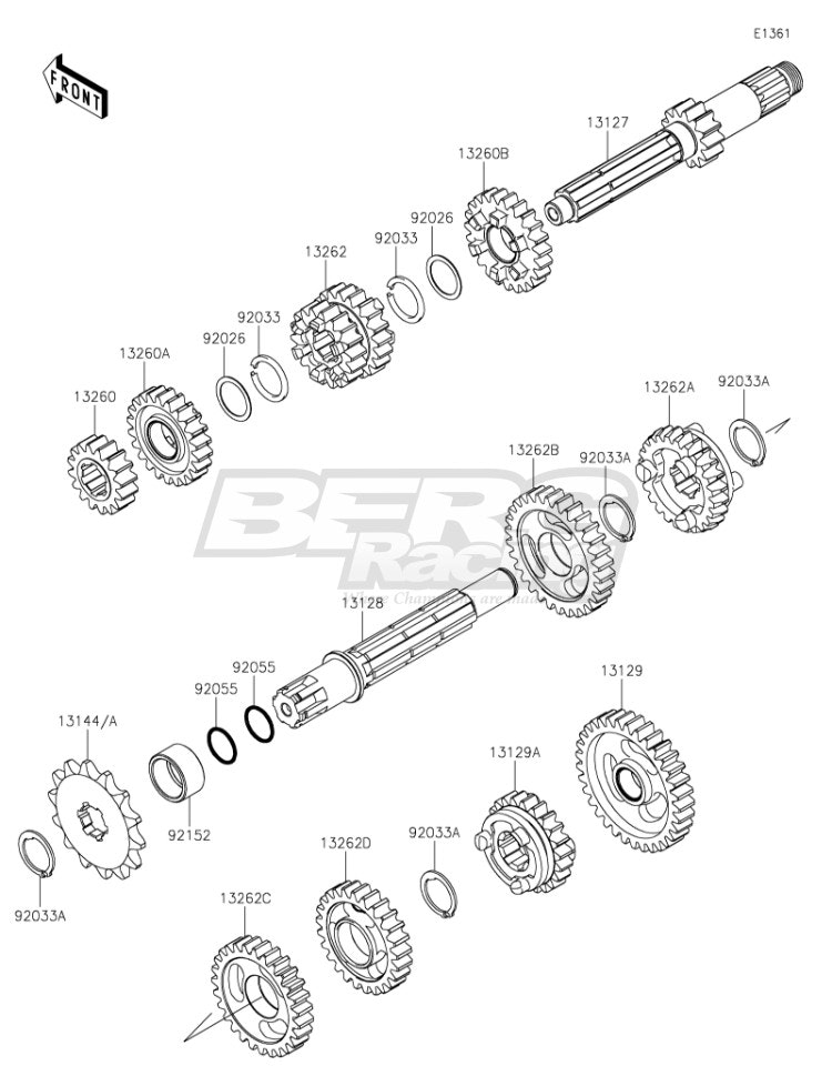 SHAFT-TRANSMISSION OUTPUT