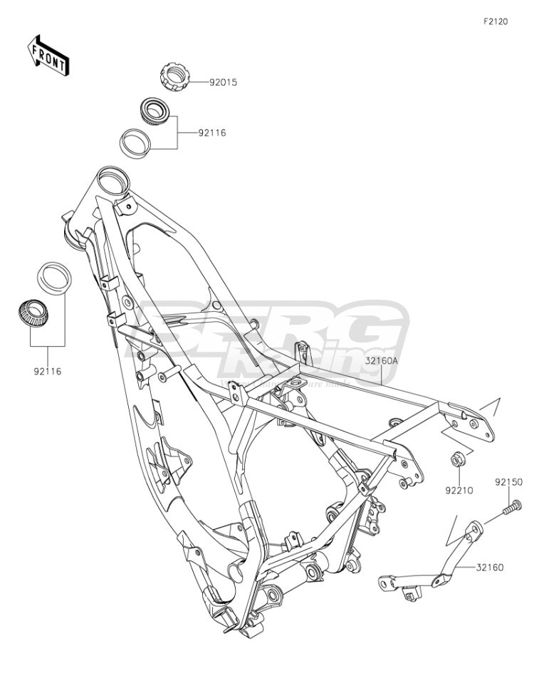 NUT,STEERING STEM,25MM