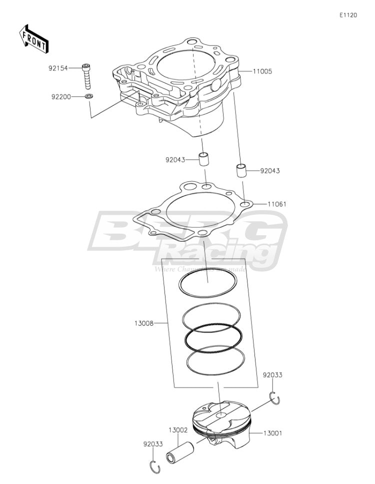 GASKET,CYLINDER BASE KX 250 2021-