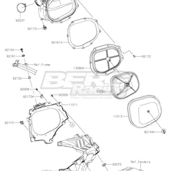 CASE-AIR FILTER,RR,L.GREEN