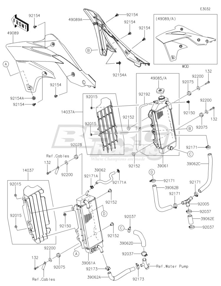 HOSE-COOLING,RAD.LH-RAD.RH