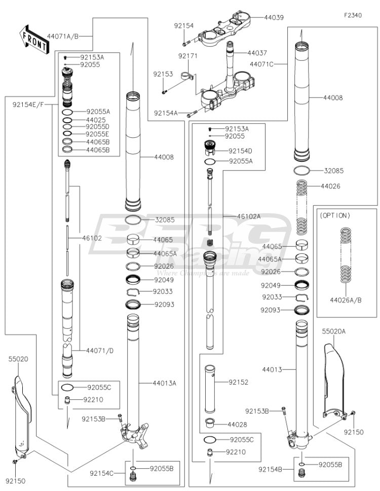 SPRING-FRONT FORK,K=9.2N/MM