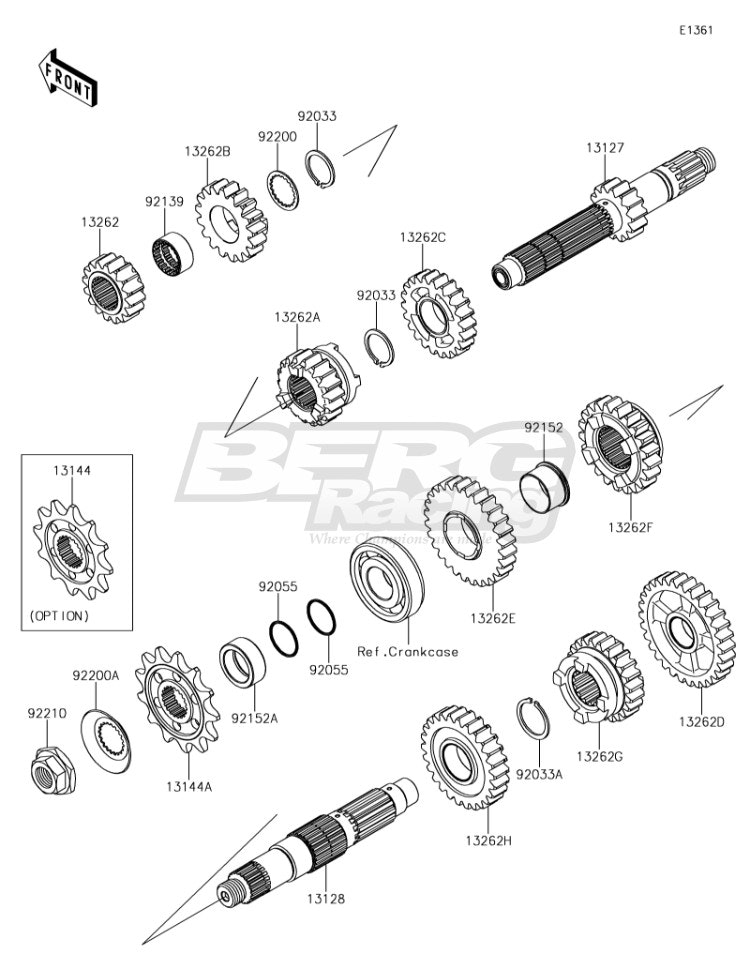 SHAFT-TRANSMISSION OUTPUT