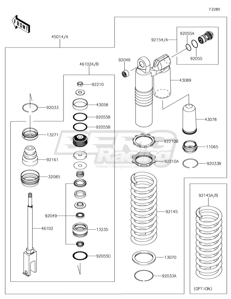 SHOCKABSORBER,BLACK+GRN  EU