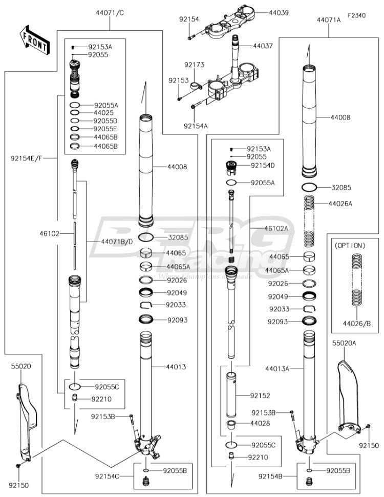 SPRING-FRONT FORK,K=9.4N/MM