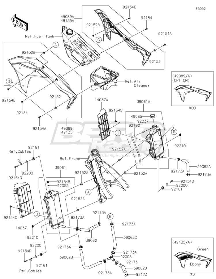 HOSE-COOLING,FITTING-RAD.(LH)