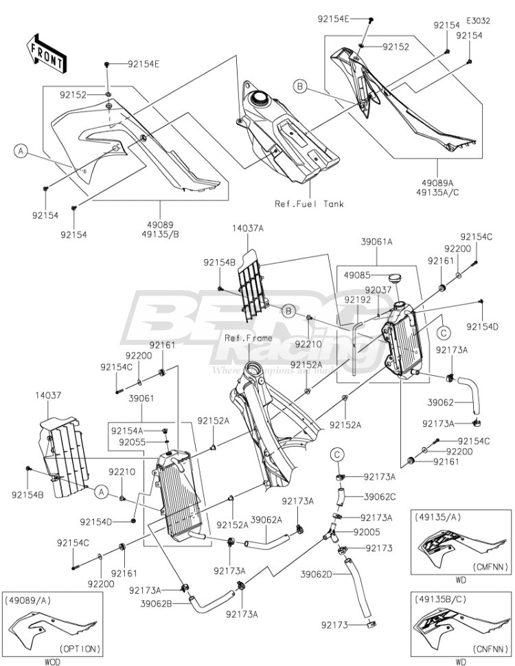 SHROUD-ENGINE,RH,INMOLD,GREEN